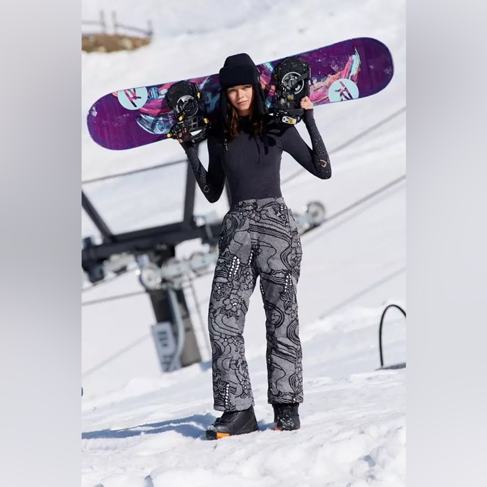 Free People Movement Bunny Slope Printed Ski / Snow Pants Midnight Combo NEW - Picture 7 of 16